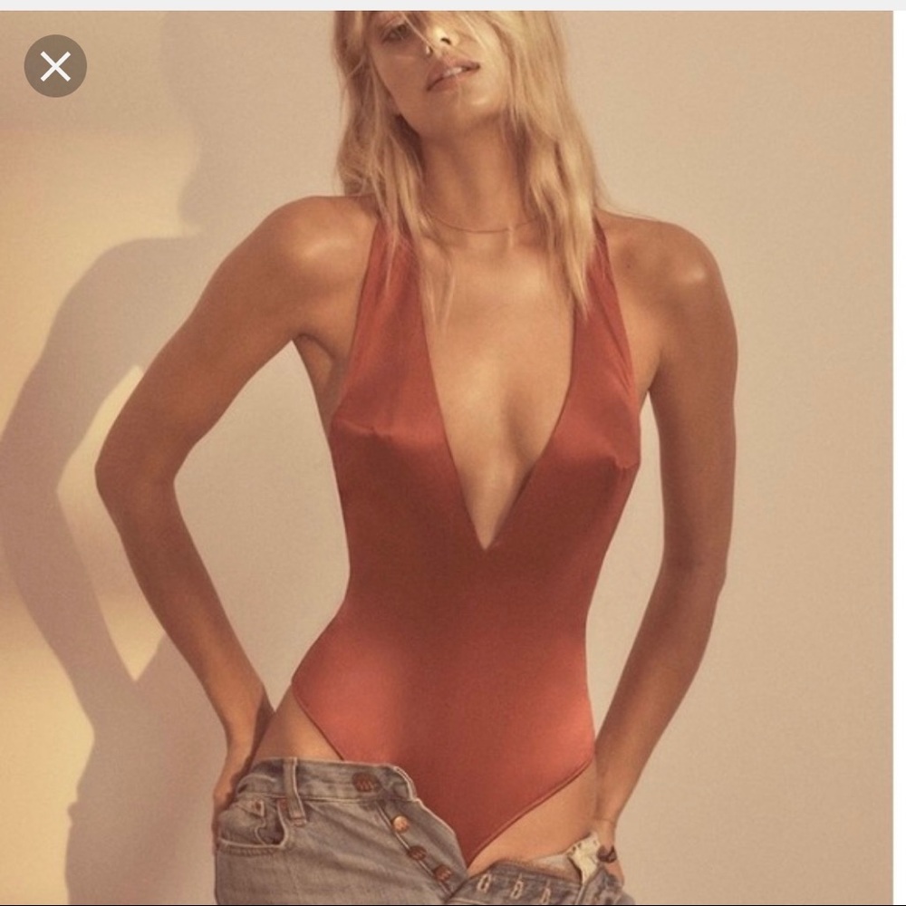 For Love and Lemons Aries Bodysuit in Copper